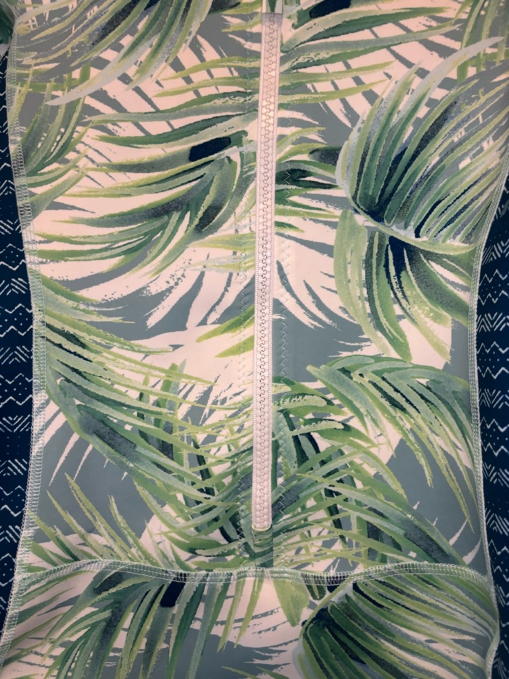 🌺Carve Designs One-Piece Rash Guard Swimsuit - White Palm🌴 - Picture 6 of 16